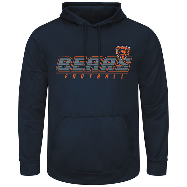 Men Chicago Bears Majestic Punt Return Pullover Hoodie Navy